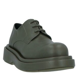 NEW PALOMA BARCELO GREEN LEATHER LACE-UP SHOES